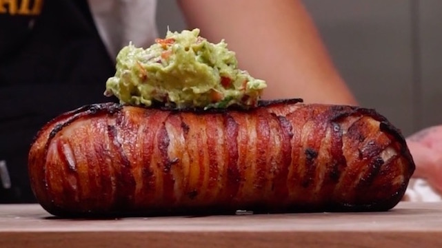 Your Basic Baconwrapped Breakfast Burrito Food Porn Video POCHO