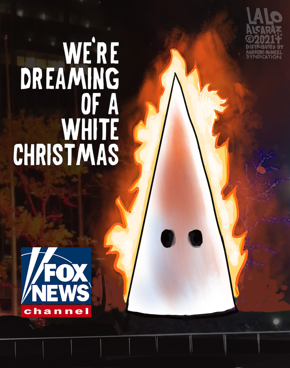 Fox News 'We're dreaming of a White Christmas' POCHO